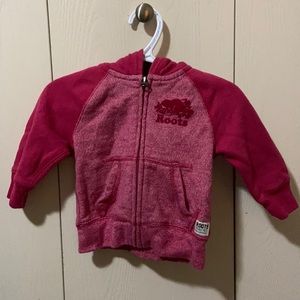 Roots Two-Toned Pink Zip-up Hoodie
